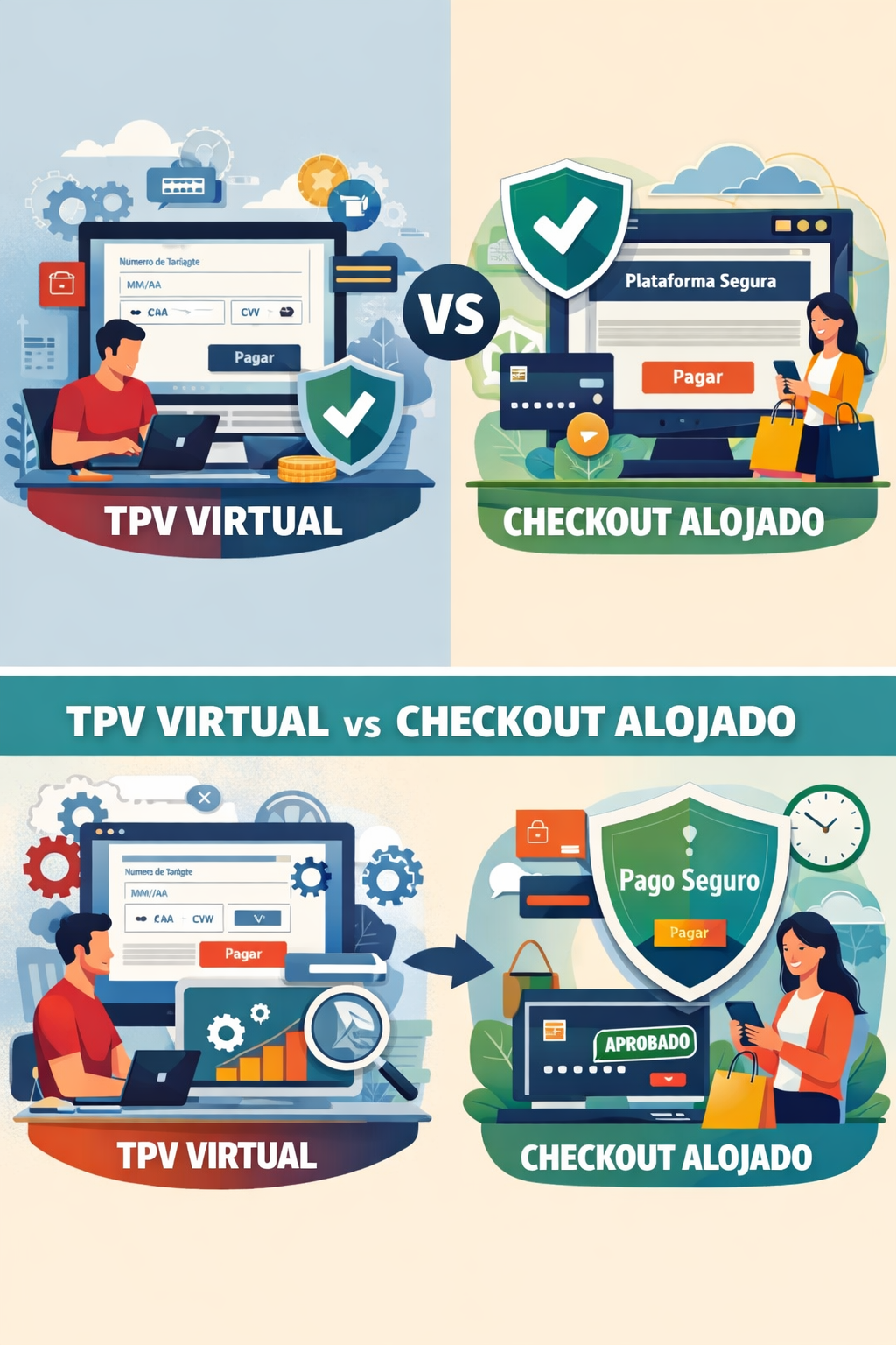TPV Virtual vs Checkout Alojado