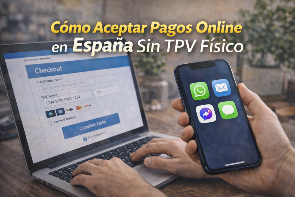 Autónomo cobrando con enlace de pago desde móvil sin datáfono