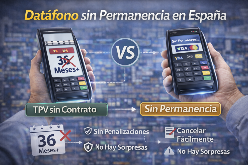 Datáfono sin permanencia en España para autónomos y pymes
