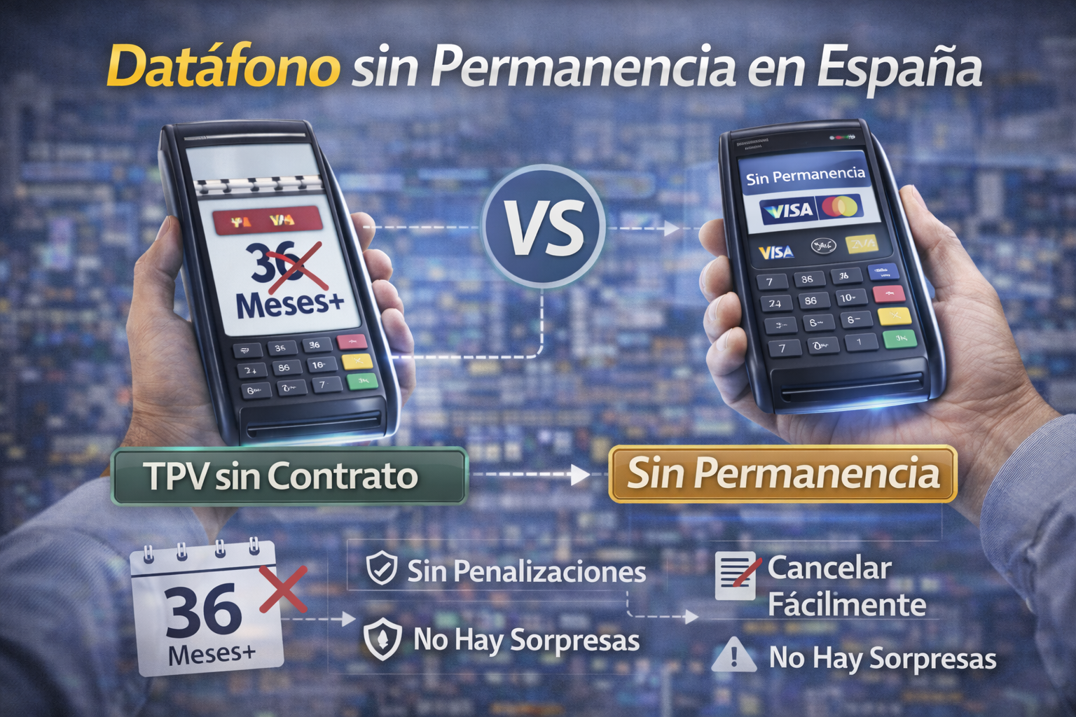 Datáfono sin permanencia en España para autónomos y pymes