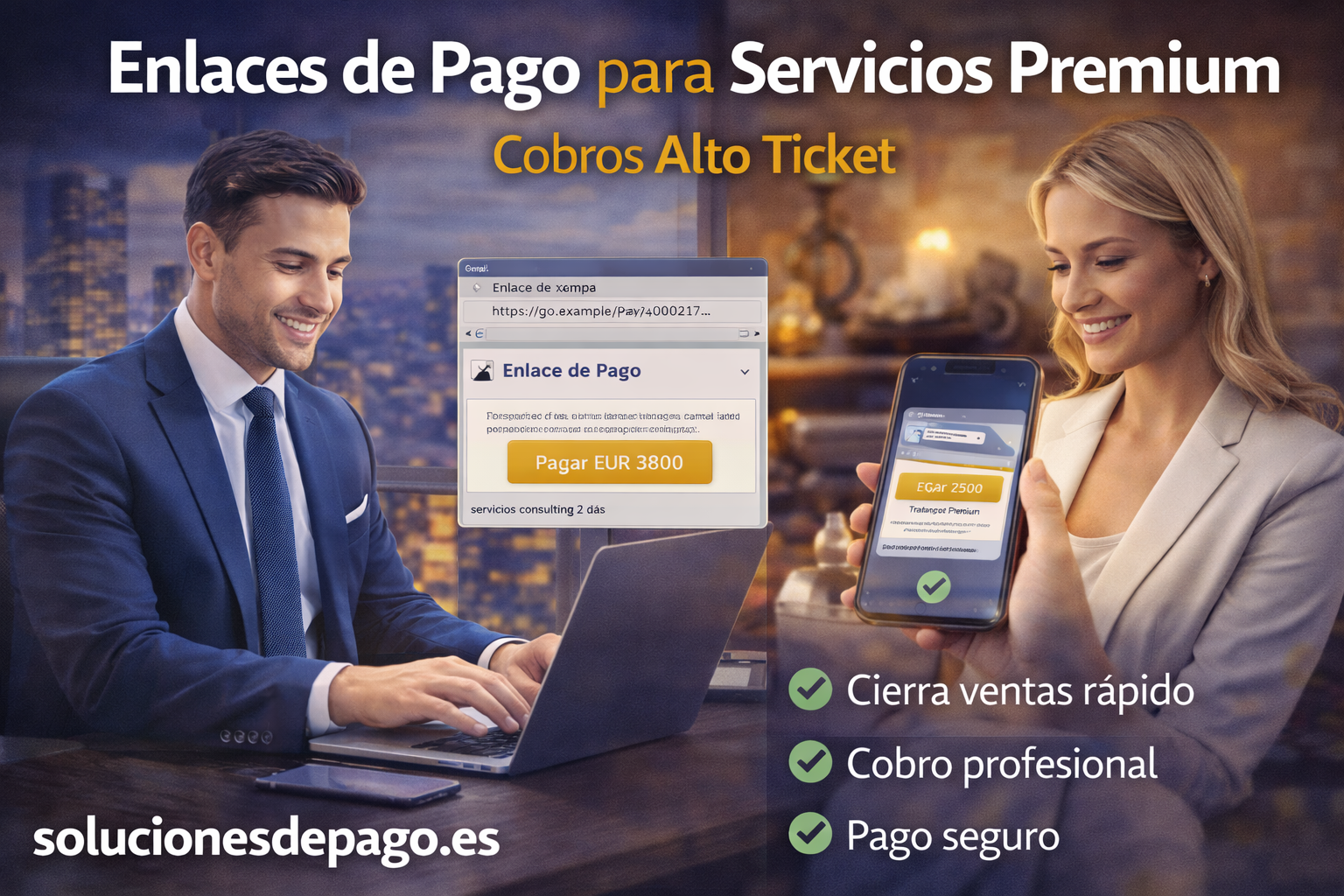 Enlaces de pago para servicios premium en Espana