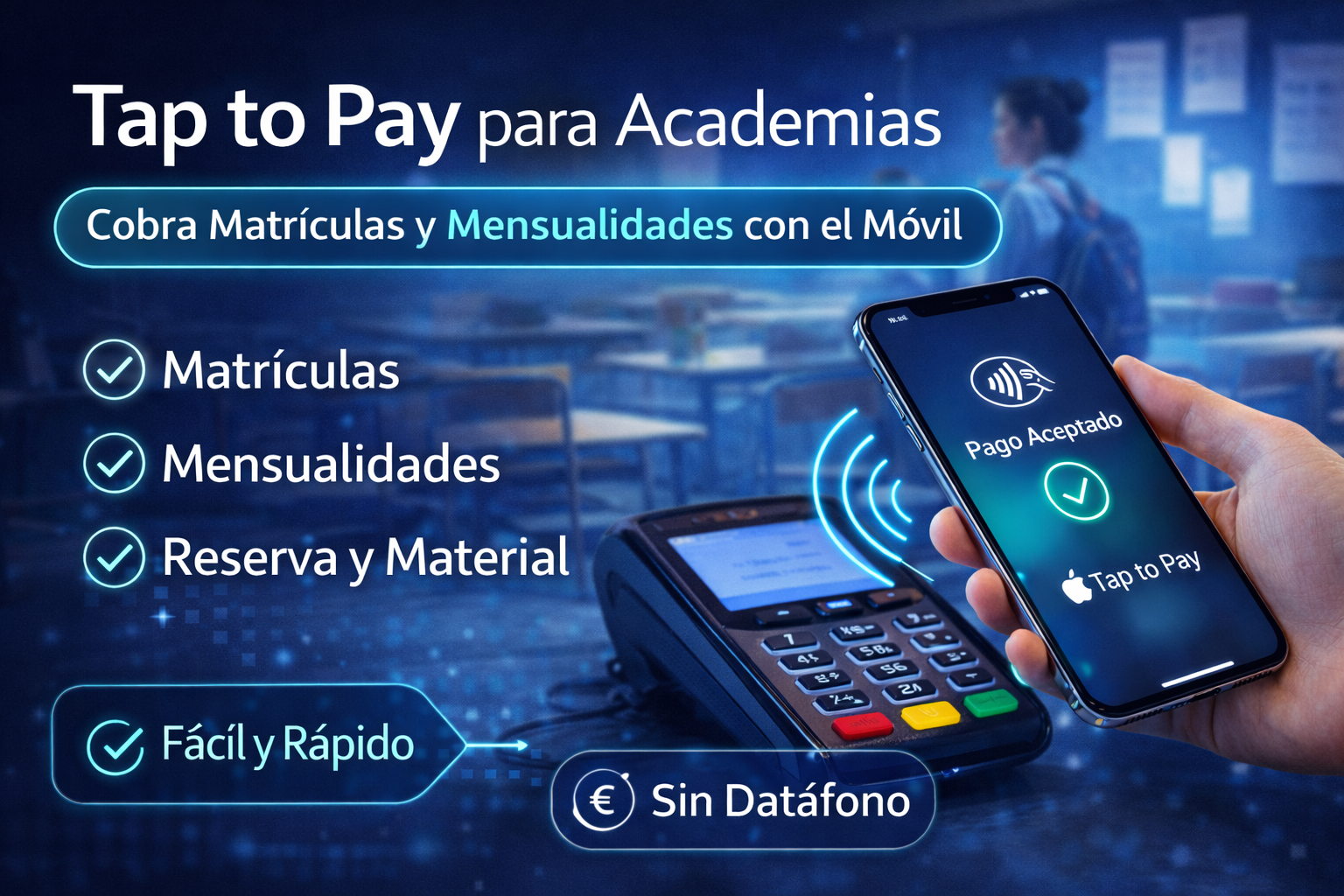 Pagos móviles para academias educativas
