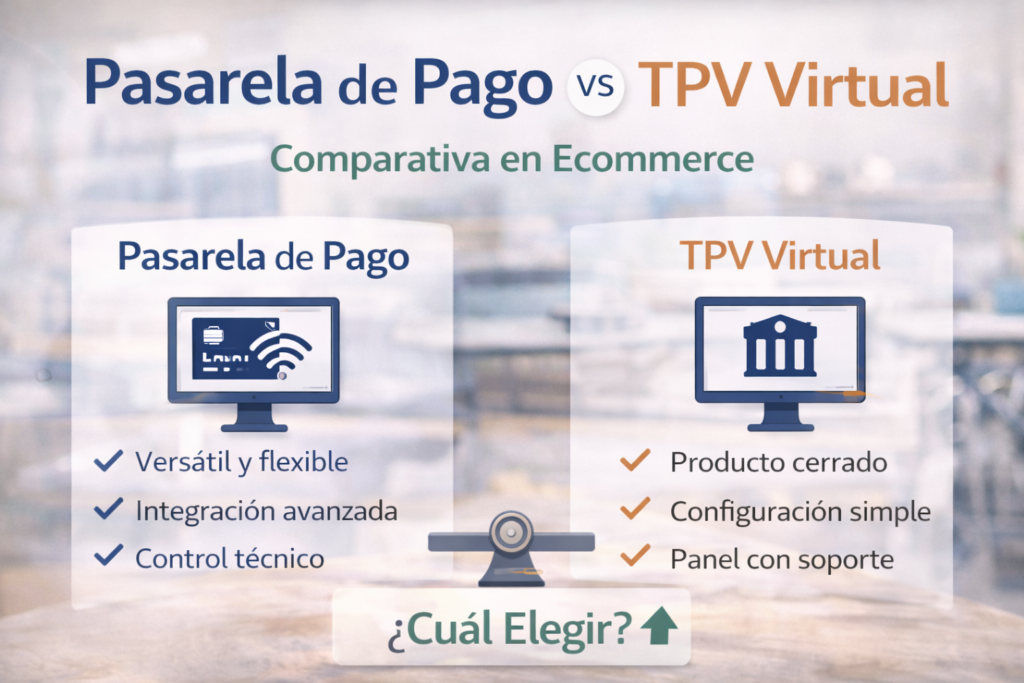 Pasarela de Pago vs TPV Virtual