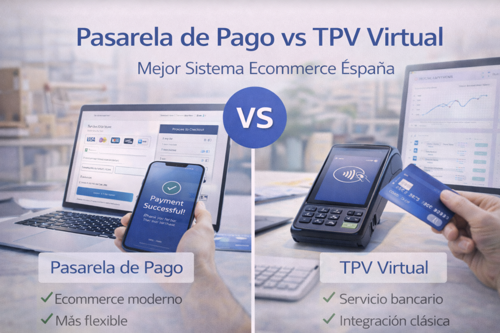 Pasarela de pago vs TPV virtual en Espana