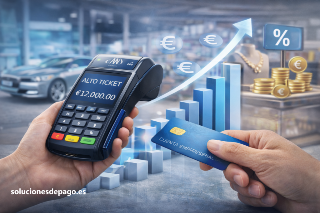 Transacción de alto valor en una tienda de lujo