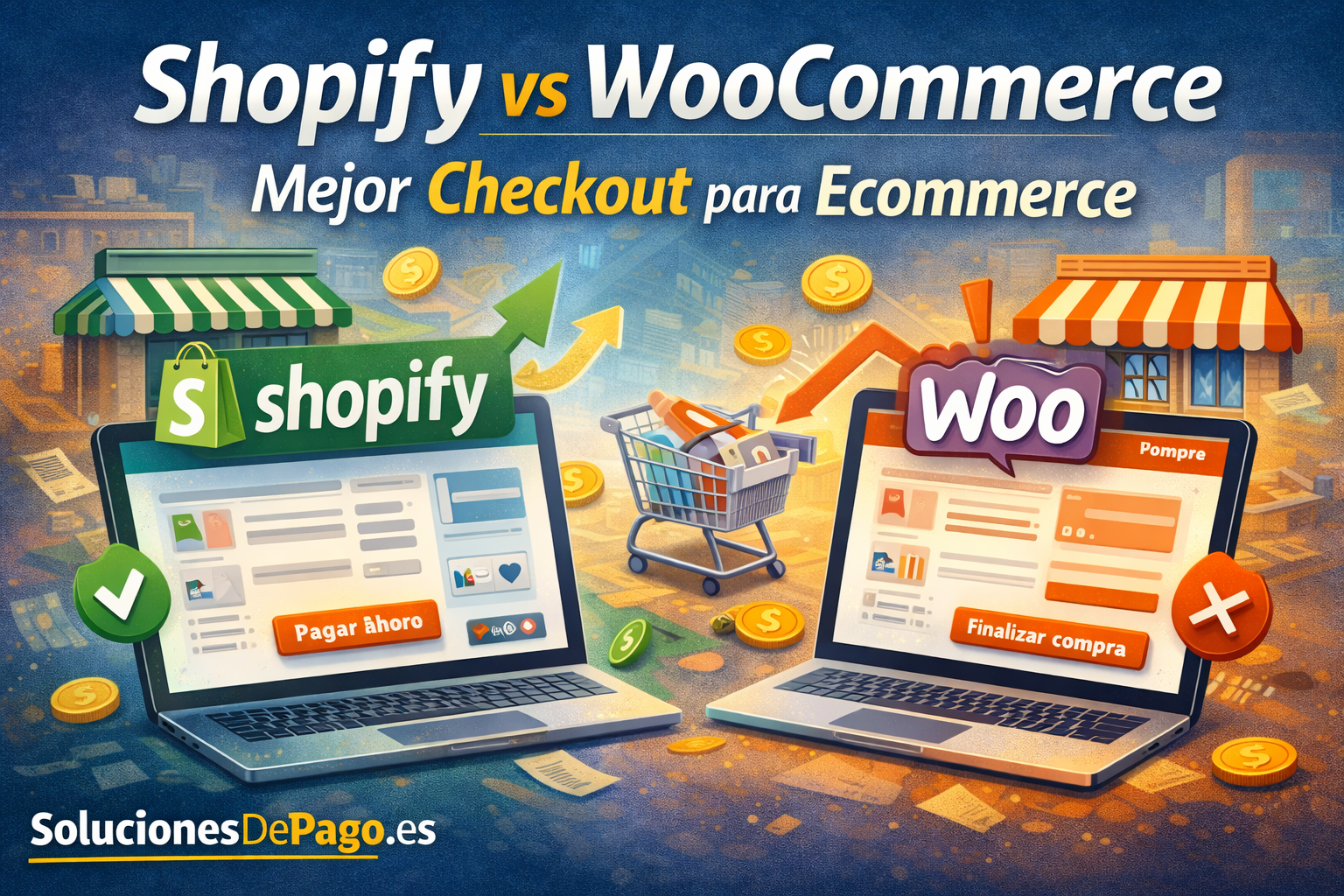 shopify vs woocommerce mejor checkout para ecommerce