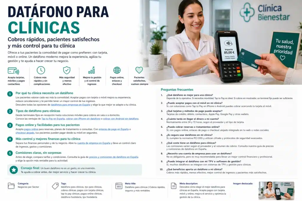 Infografia datafono para clinicas