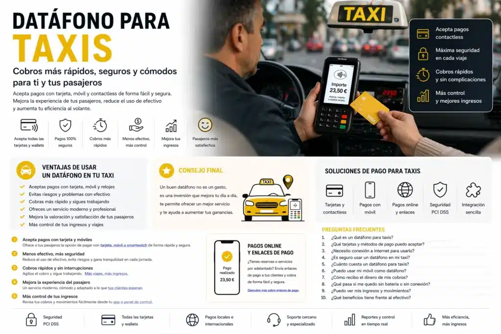 Infografia datafono para taxis