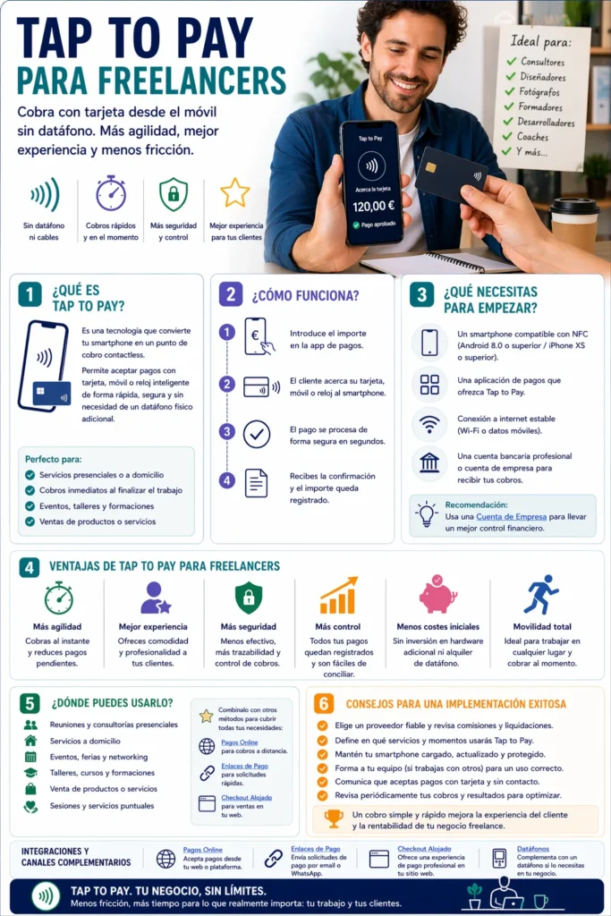 infografia tap to pay para freelancers