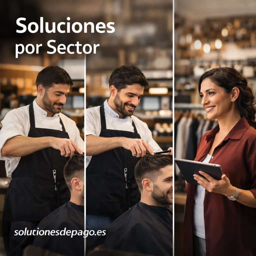 Soluciones de pago para negocios en España en diferentes sectores como hostelería, retail y peluquería