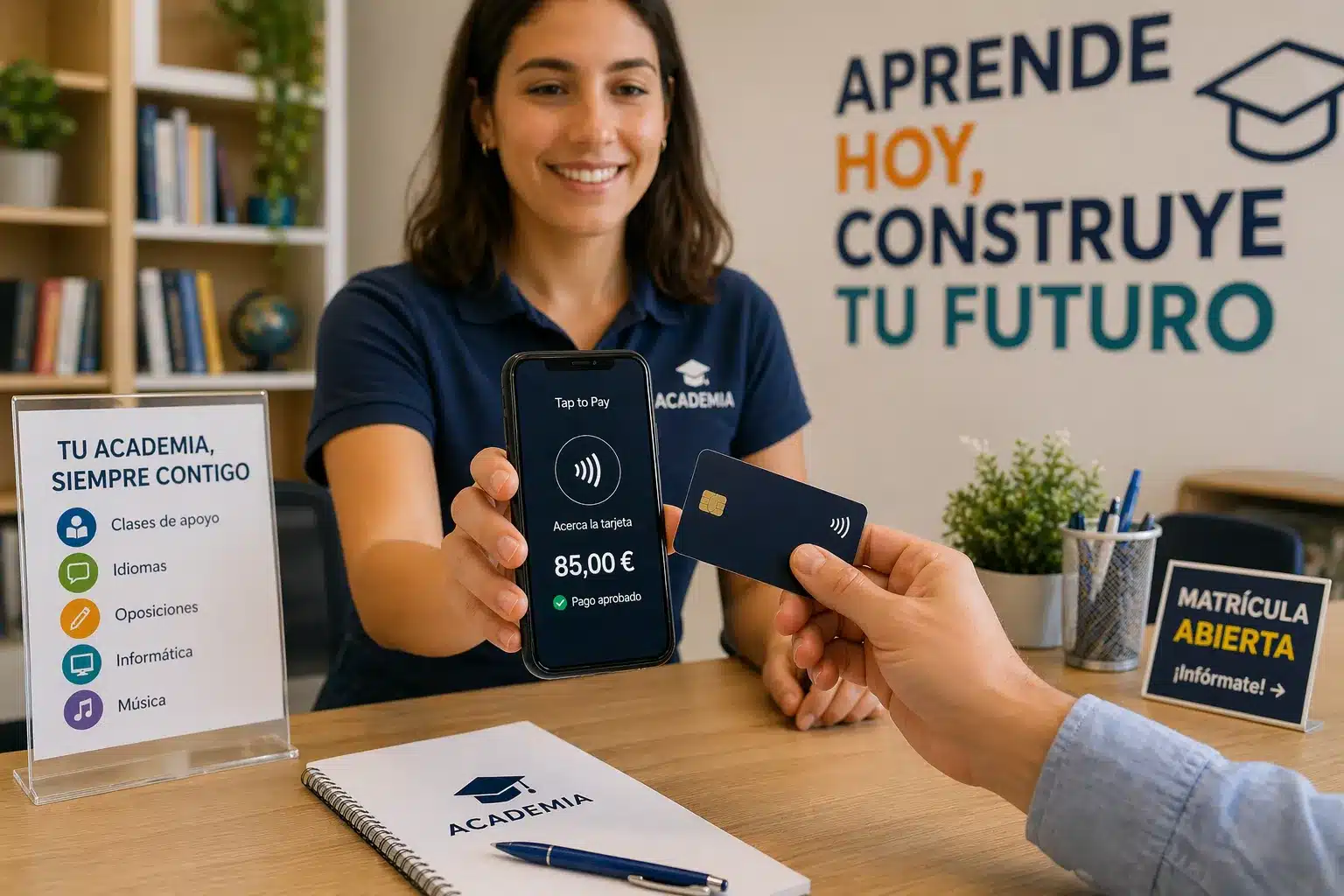 tap to pay para academias