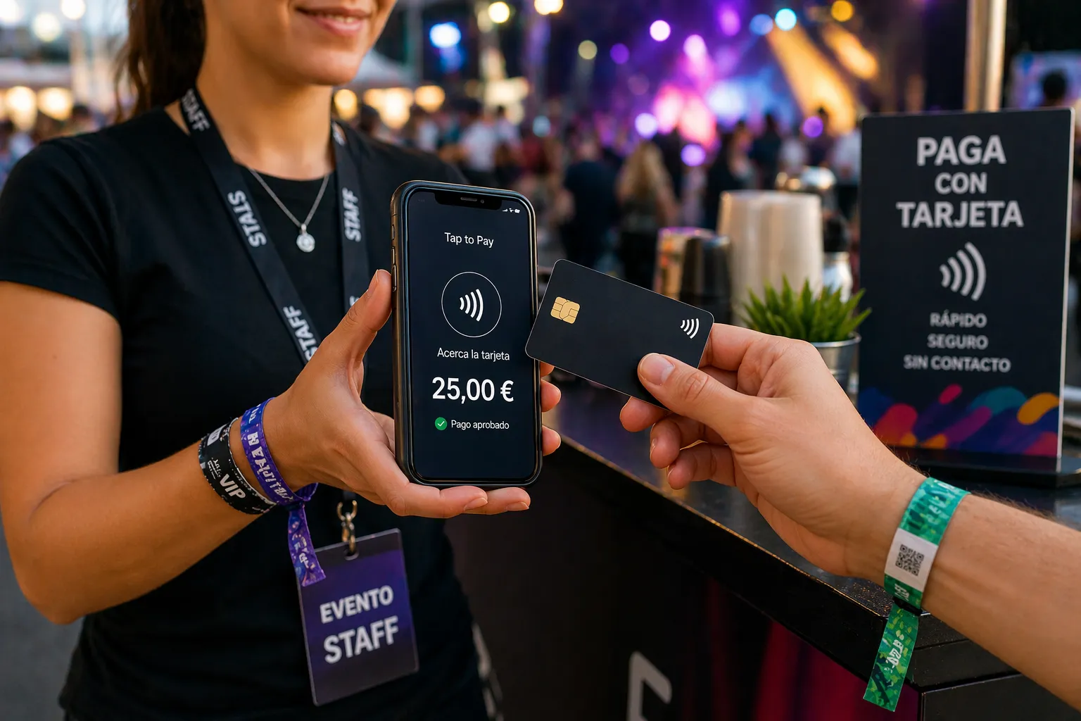 tap to pay para eventos