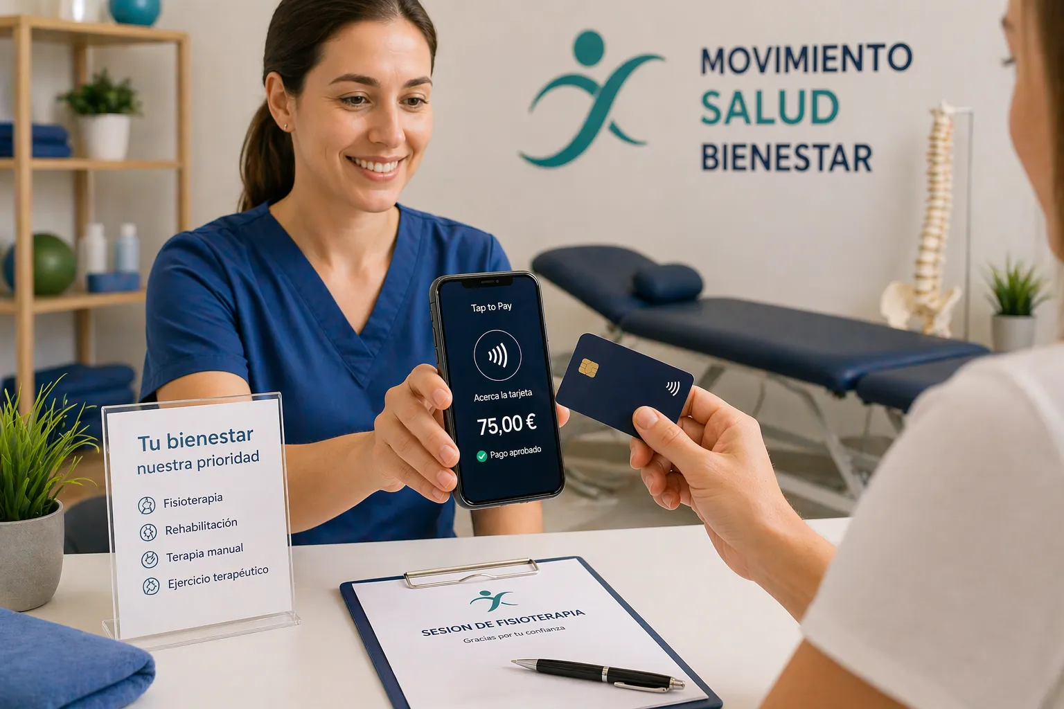 tap to pay para fisioterapeutas