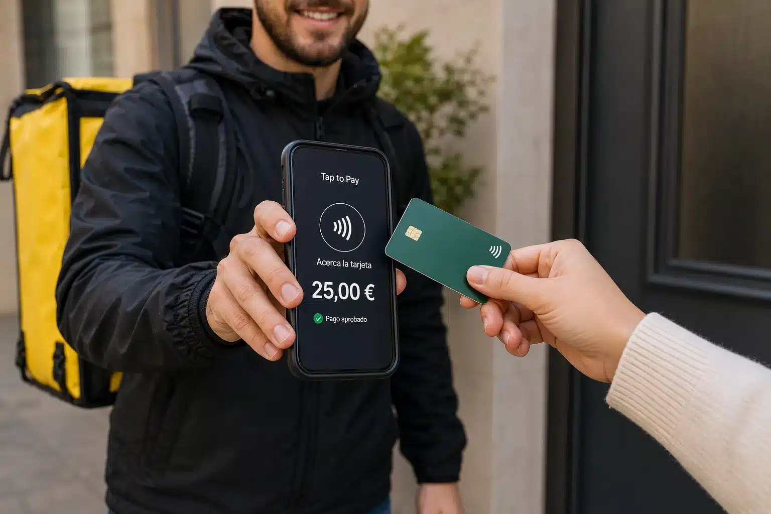 tap to pay para repartidores